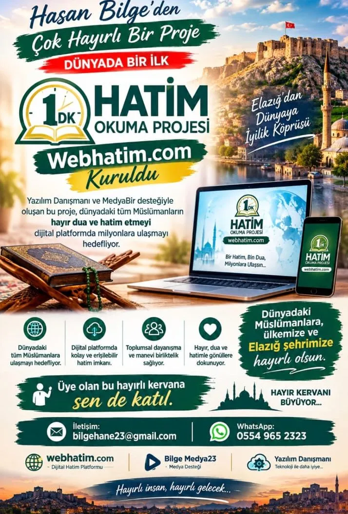 Basında Biz - BİLGEHANE ORGANİZASYON VE MEDYABİR İŞ BİRLİĞİNDEN DÜNYAYA AÇILAN ANLAMLI PROJE: BİR DAKİKADA HATİM VE DİJİTAL KABİR ZİYARETİ